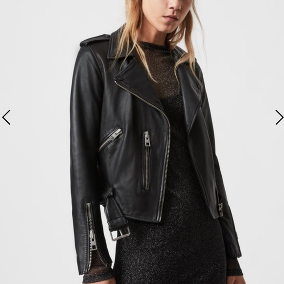 All Saints Jackets & Blazers - All Saints Balfern Leather Biker Jacket